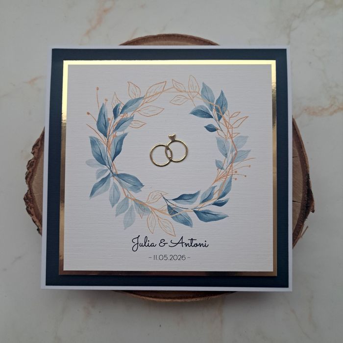 Personalizowana kartka ślubna, elegancka
