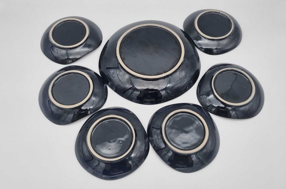 Komplet garnitur do ciasta Ryszard Pruszków New Look Design PRL