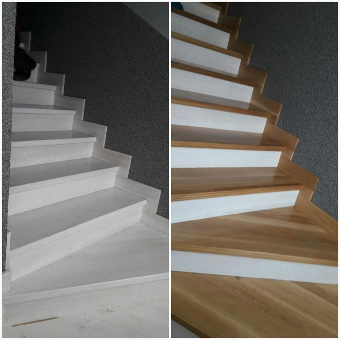 Cyklinowanie podłogi schody drzwi