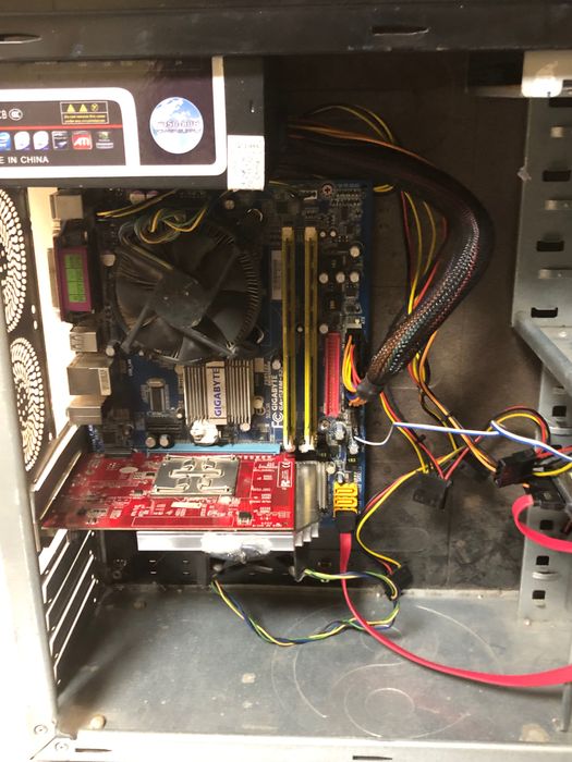 2 ПК повний комплект монітор клавіатура миш килим кабелі та запчастини