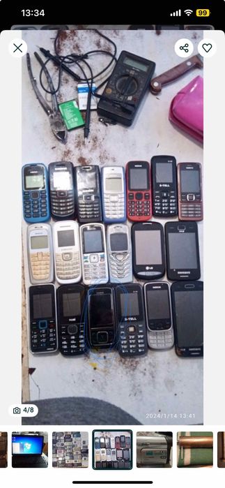 Продам б у телефоны на разборку