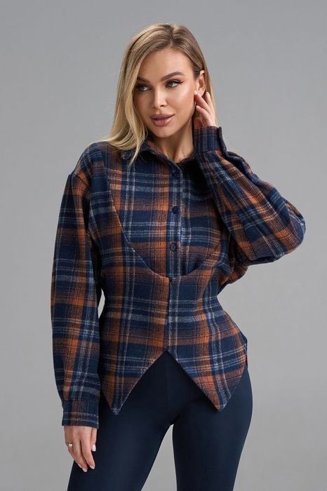 Сорочка в клітинку, трендова