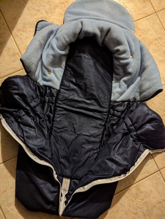 Śpiwór śpiworek zimowy do wózka na sanki jak nowy