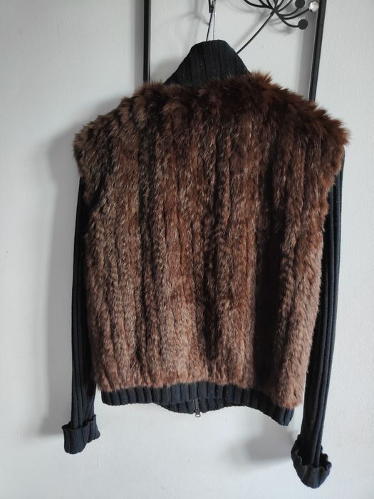 Remondini milano sweter+futro z królika r.M