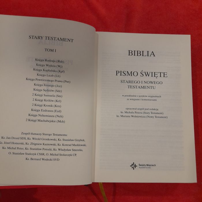 Biblia Pismo Święte Starego I Nowego Testamentu