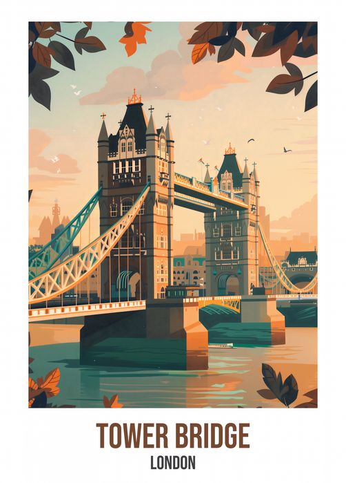 Plakat 39,5x55cm Tower Bridge, London
