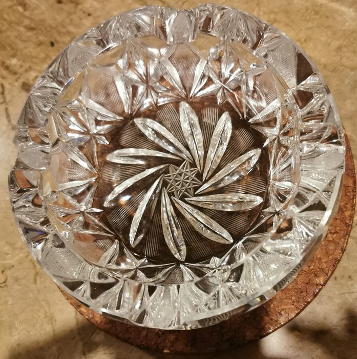 Popielniczka krysztalowa PRL