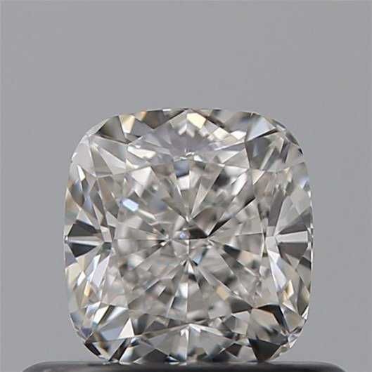 Diamante cushion de 0.51ct, cor G, claridade VVS1 e corte Excelente