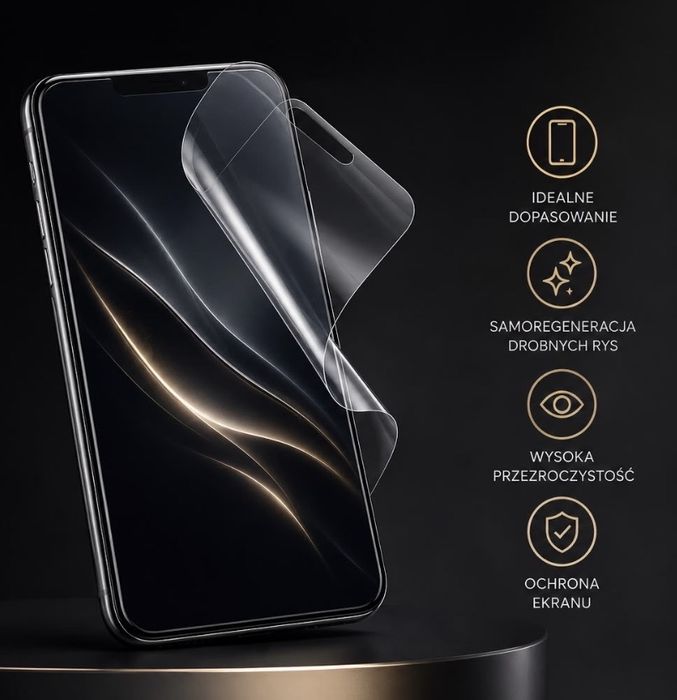 Folia hydrożelowa pouliretan do Apple iPhone 17  / zestaw do montażu / wycinana na wymiar z plotera!