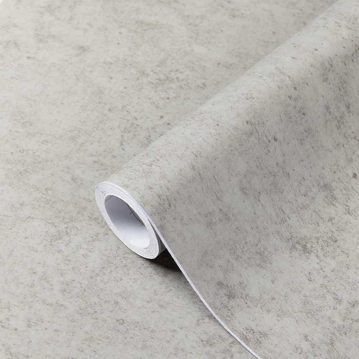 Folia samoprzylepna do mebli, szara 60 x 600 cm, z efektem betonu