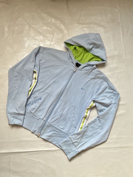 Bluza Nike oryginał rozpinana bawełniana niebieska z kapturem logo S/M
