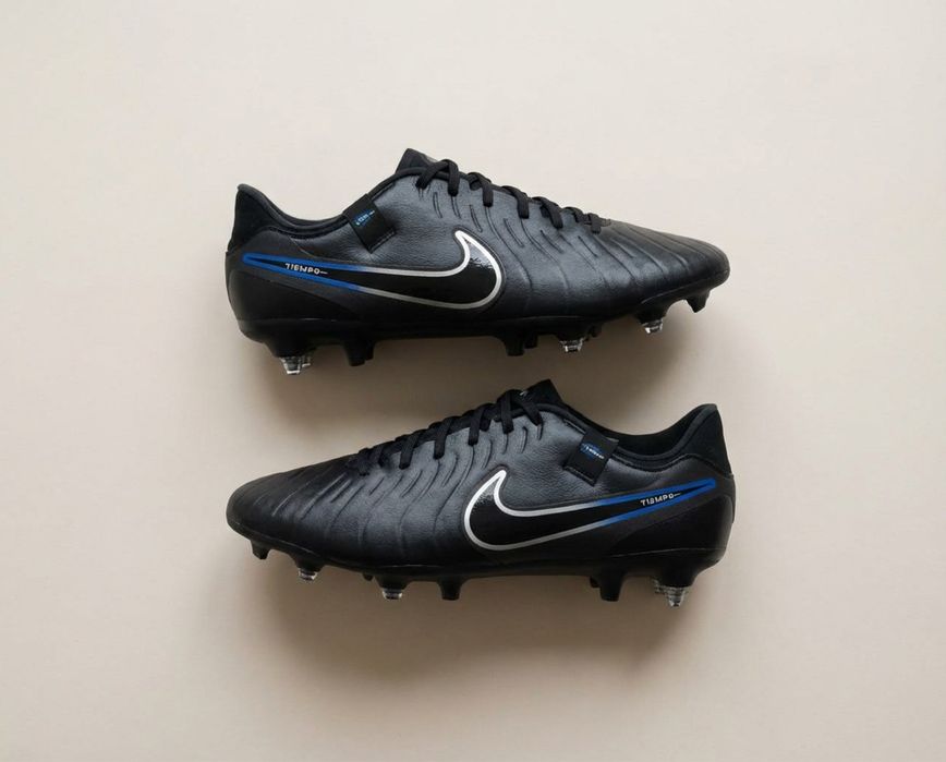 Футбольні бутси Nike Tiempo | Копки Найк Оригінал Темпи Чорні  Професі