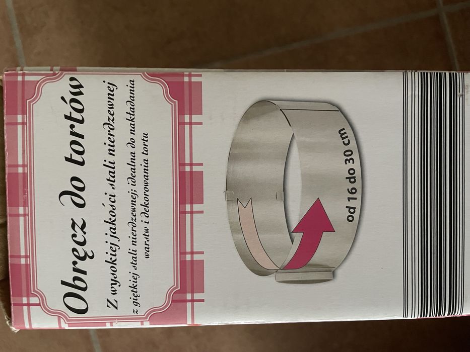 Obręcz do tortów ze stali nierdzewnej