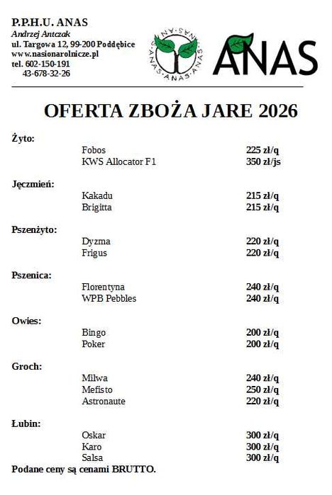 kwalifikowany ziemniak sadzeniak Impresja klasa A