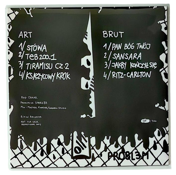 PRO8L3M – Art Brut 1 Winyl Mega Unikat 429/500