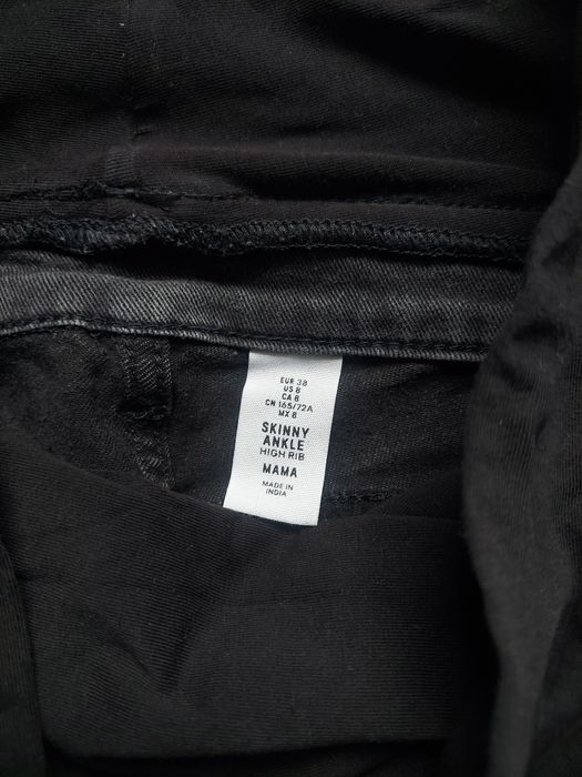 Spodnie ciążowe H&M rozm M 38, jeansy rurki.