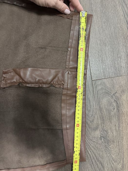 штани шкіряні коричневі розмір М bershka mango zara reserved