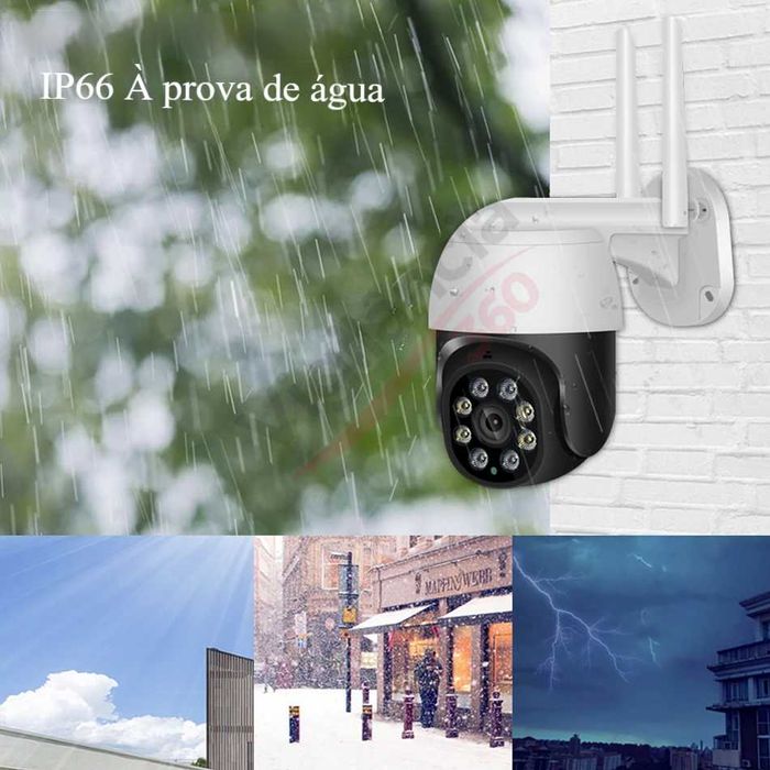 Câmara WiFi PTZ FullHD Zoom 5X Visão Noturna a Cores IP66 ONVIF -NOVA