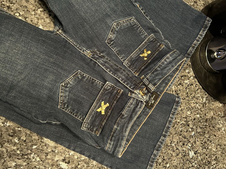 Spodnie jeans dzwony Elisabetta Franchi r.30