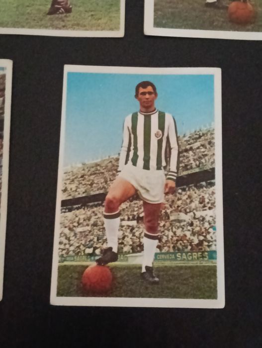 Cinco cromos época 70/ 71 Vitoria Futebol Clube