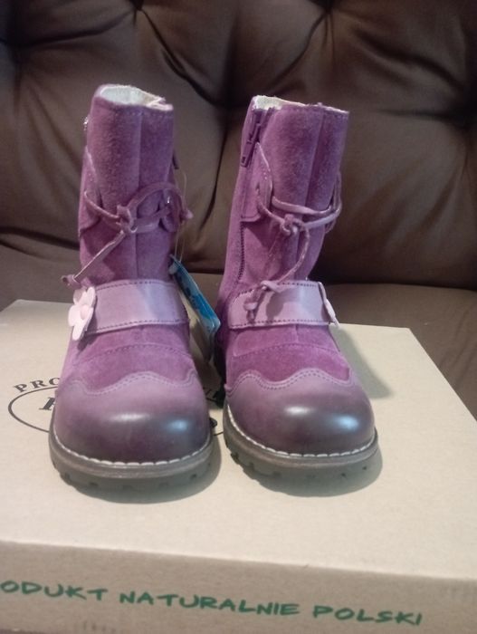 Чобітки, дівчинка, зимові,нові,шкіра,23