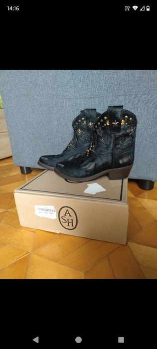 Nowe kowbojki skórzane 37 ASH