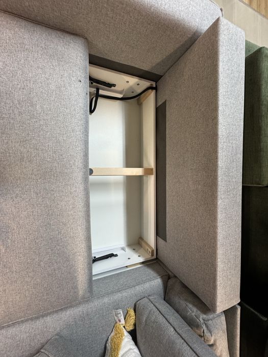 Naroznik Mikara szary naroznik z funkcja spania