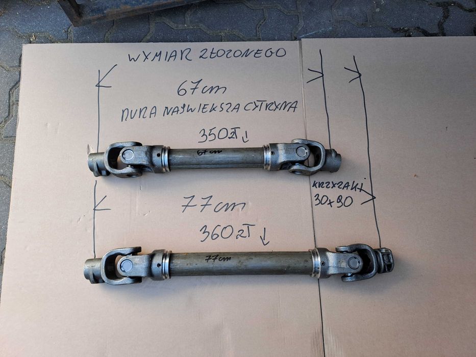 wałek wom przekaźnik mocy wał 70 cm 80cm