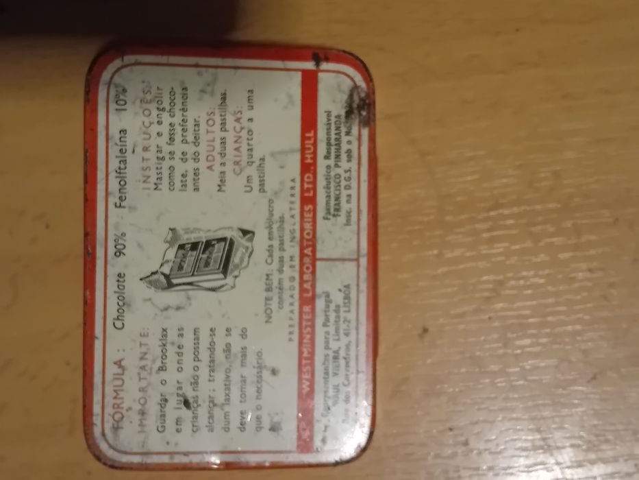 Caixa vintage de laxante inglês