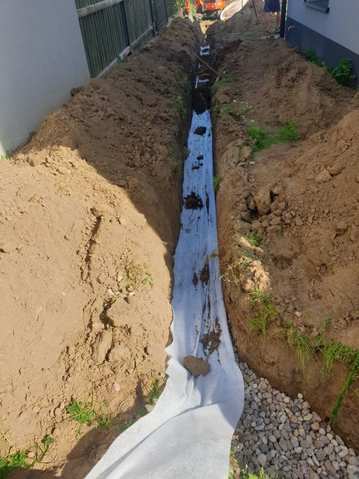 Odwodnienie terenu, drenaże montaż