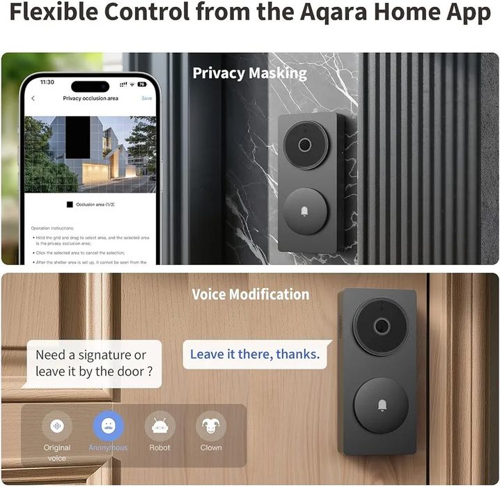 Розумна камера-дзвінок Aqara Doorbell Camera Hub G410
2K