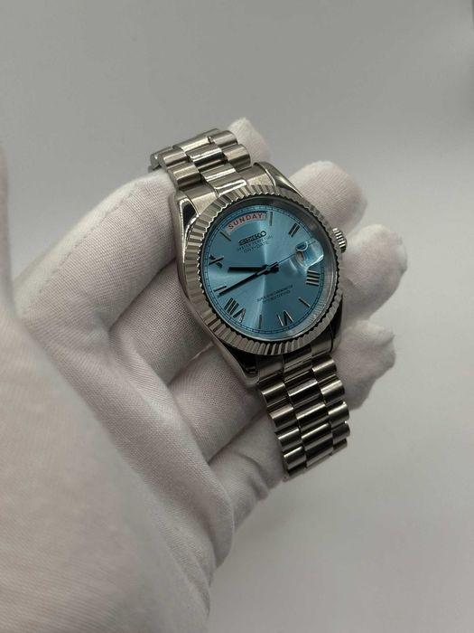 Zegarek Seiko Mod DayDate Roman Baby Blue President