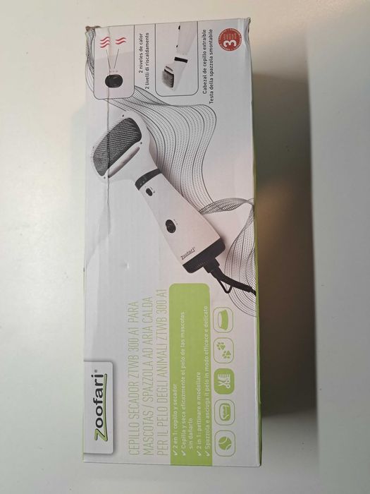 Escova (secador) de ar quente para pelo de animais