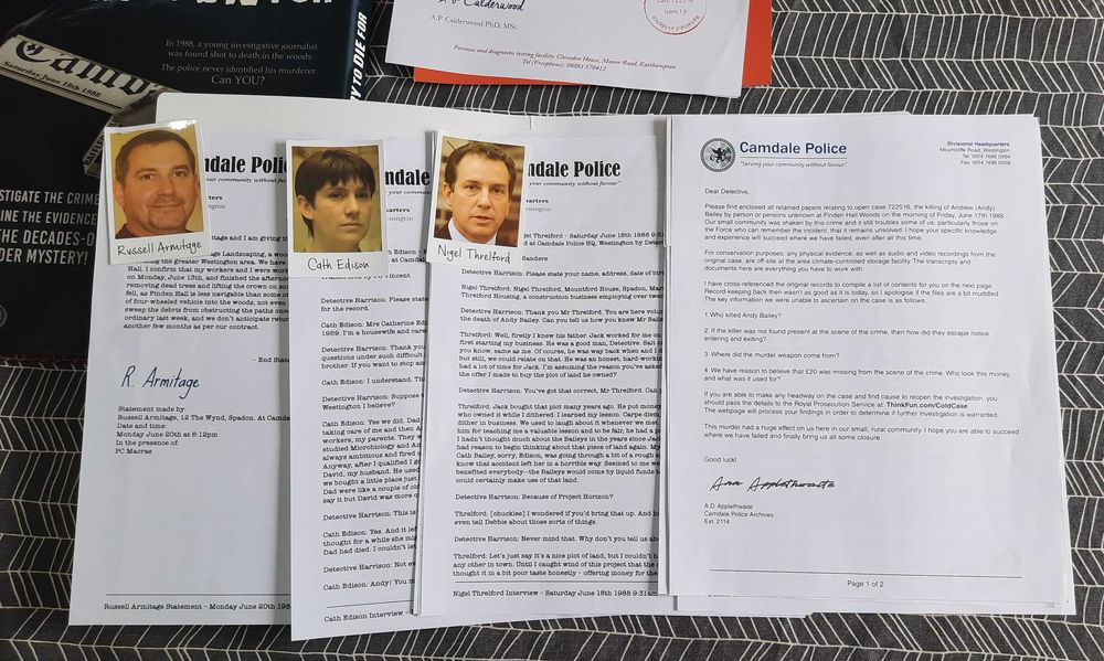Jogo de resolver crimes em inglês - Cold Case