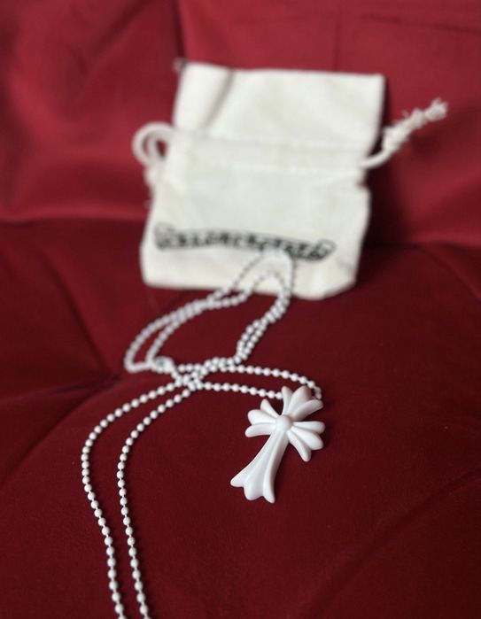 Хрестик, підвіска, Chrome Hearts, білий, бу