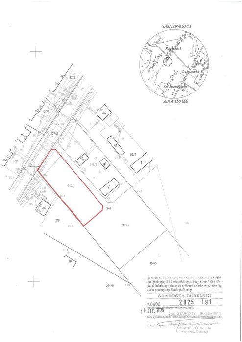 Działka budowlana (1614m2) Radawczyk Drugi, gm. Konopnica