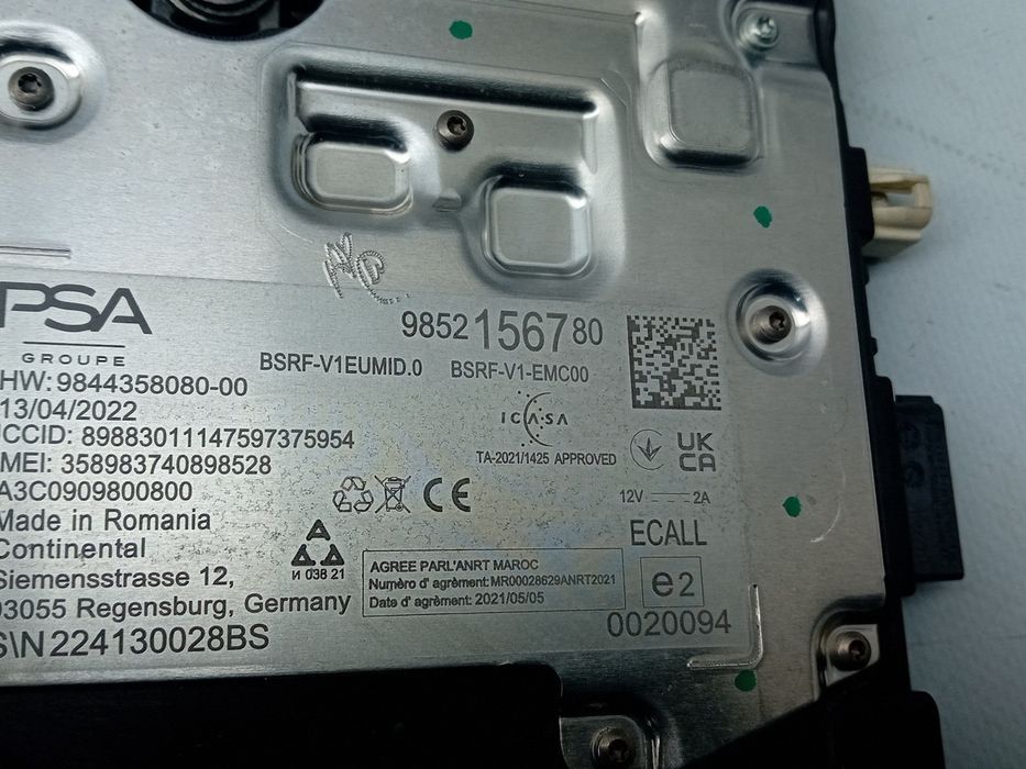 Base / caixa da bateria PEUGEOT 308 III