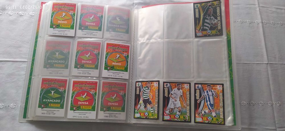 Caderneta Panini INCOMPLETA cartas Adrenalyn XL Liga Nos 2016-17