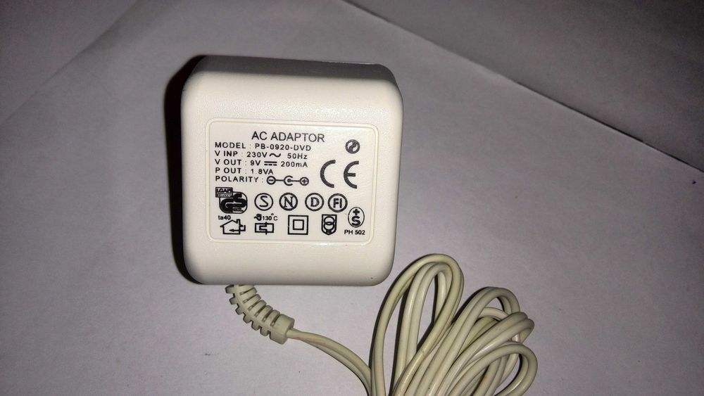 fonte de alimentação, carregador, ac adaptador (philips) pb-0920-dvd