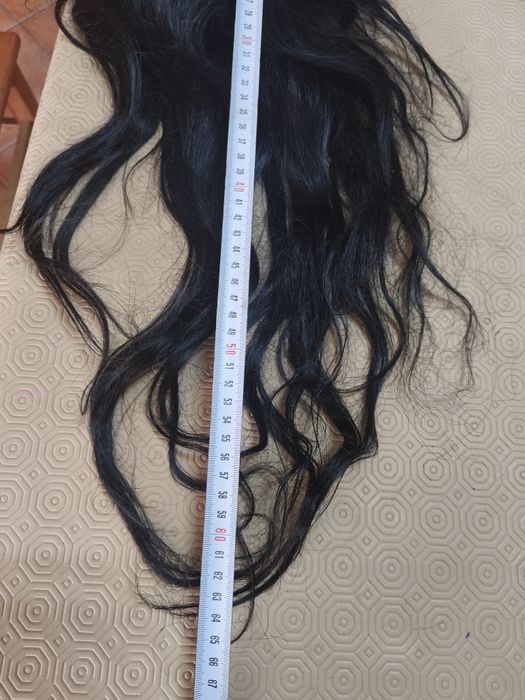 Peruca cabelo humano preta