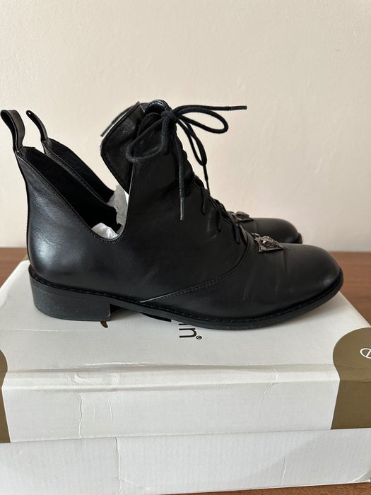 Туфлі-напівчеревички,чорні, б/к, шкіра натуральна, розмір 36