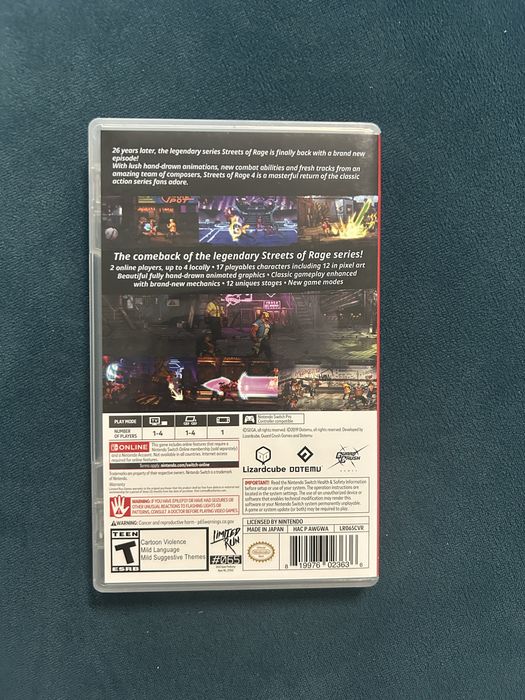 Sprzedam Switch Street of Rage 4 Limited Run