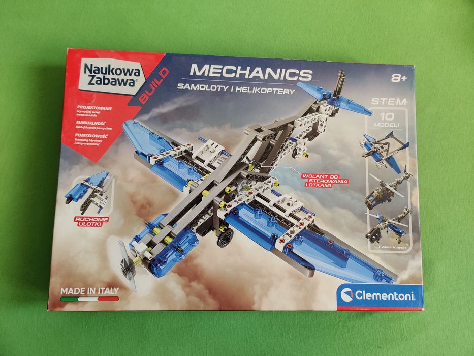 Clementoni laboratorium mechaniki Samoloty i Helikoptery 10 modeli