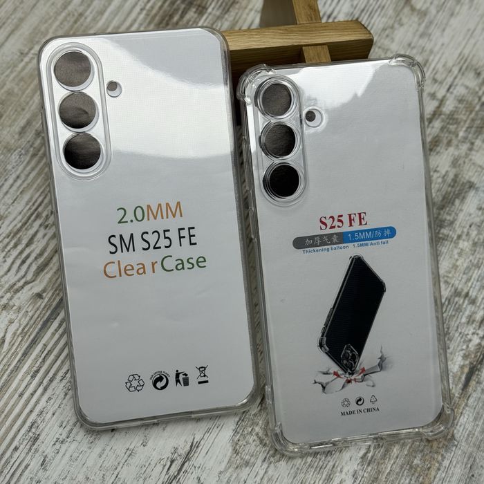 Чехол прозрачный силикон на Samsung S25 FE Чохол 2 мм Уголок