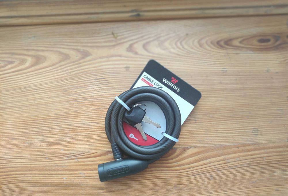 Proste zapięcie rowerowe 2 klucze Drut Linka Blokada Rowerowa