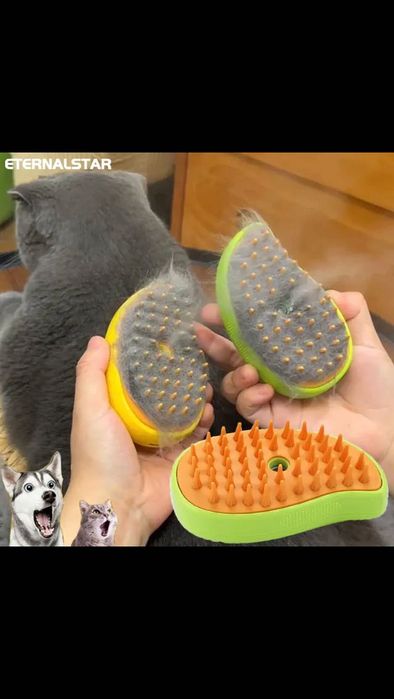 Акция! Паровая щётка для вычёсывания шерсти у котов и собак.