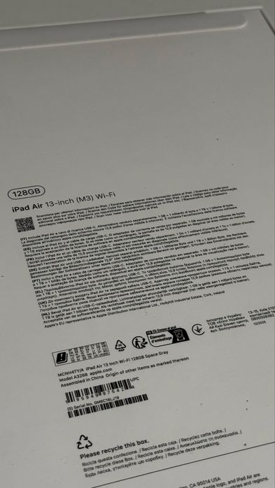 Новый iPad Air 13 2025 M3(128 ГБ) — распакован 6 февраля