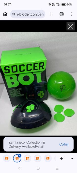 Robot piłkarski zabawka Soccer Bot.