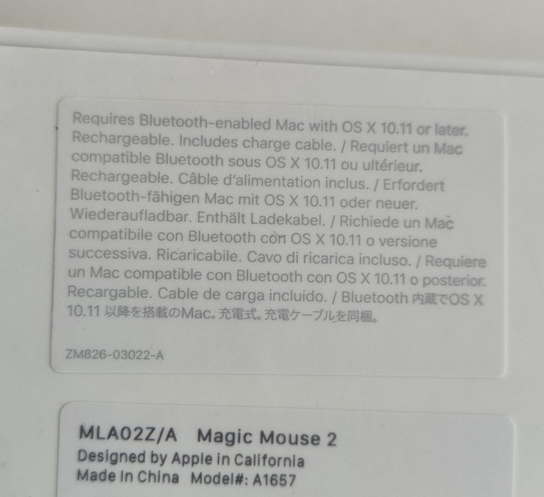 Нова Magic Mouse 2 + кабель, а1657