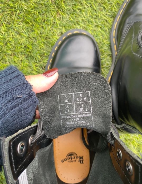 Botas Dr Martens pretas de pele nr 37